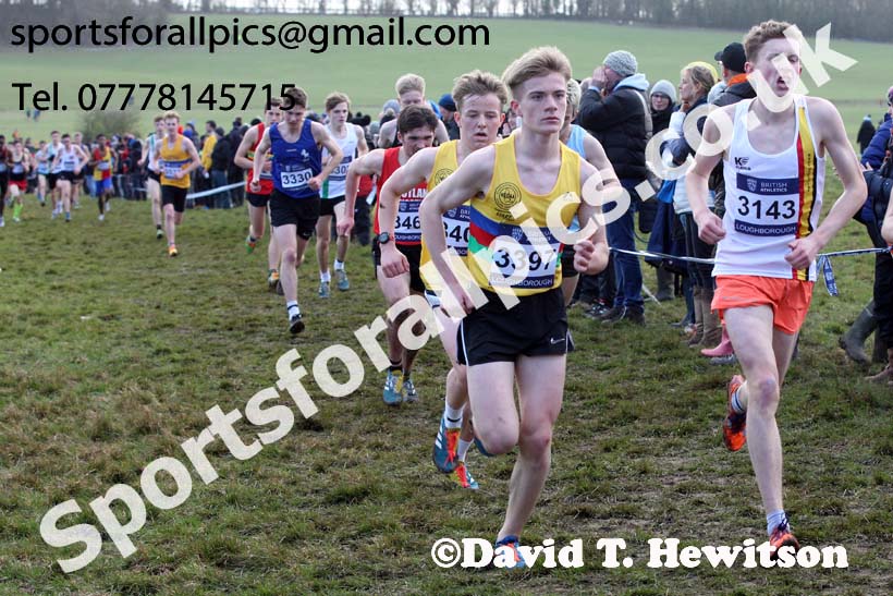 Mens under-17s 2019 British Athletics Inter Counties Cross Country, Prestwood Hall, Loughborough. Photo:  David T. Hewitson/Sports for All Pics